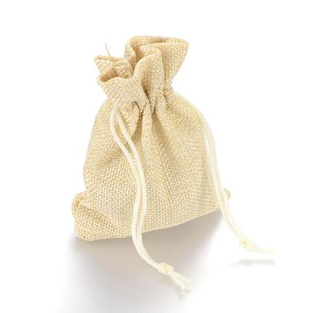 Burlap Packing Pouches Drawstring Bags ABAG-Q050-13x18-13-1