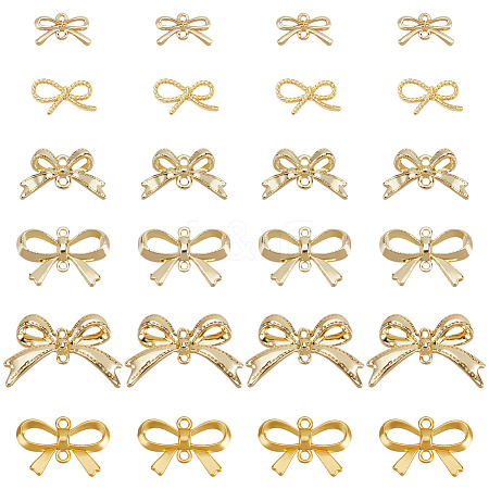 60Pcs 6 Colors Rack Plating Alloy Connector Charms FIND-SC0011-09B-1