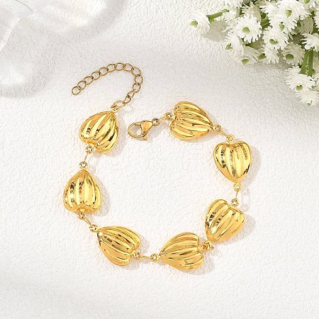 304 Stainless Steel Link Chain Bracelets for Women BJEW-JB13856-1