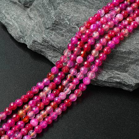Natural Striped Agate/Banded Agate Beads Strands X-G-G545-04H-1