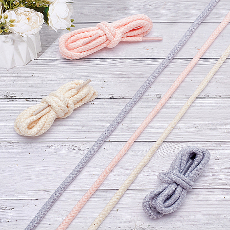 6Pcs 3 Colors Polyester Shoelaces FIND-LP0008-87-1