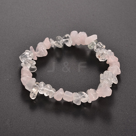 Chips Gemstone Beaded Stretch Bracelets BJEW-JB01825-01-1