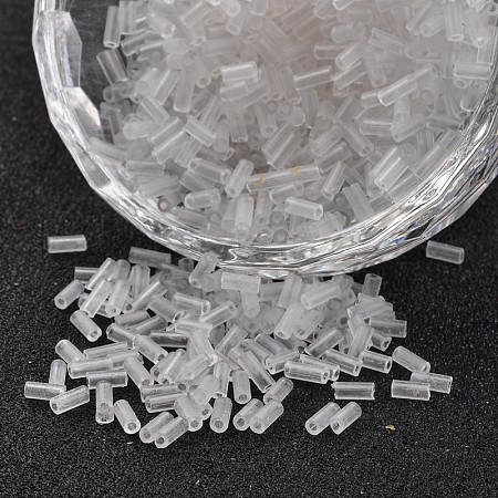 Glass Bugle Beads SEED-R011-01-1