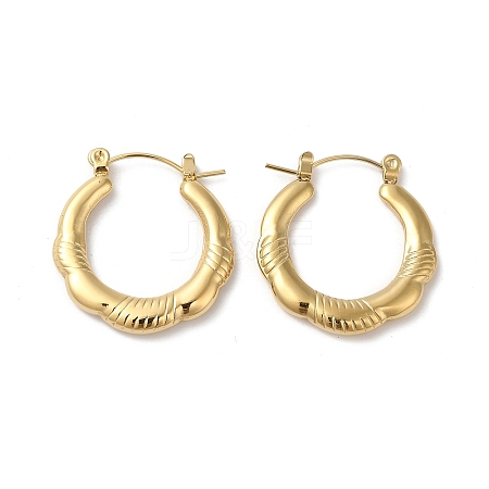 Rack Plating 304 Stainless Hoop Earrings for Women EJEW-Z026-37G-1