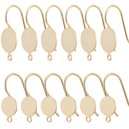 20Pcs 2 Styles Brass Earring Hooks KK-BBC0011-29-1