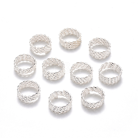 Plated Iron Twisted Hair Coil Dreadlock Beads IFIN-S696-110S-1