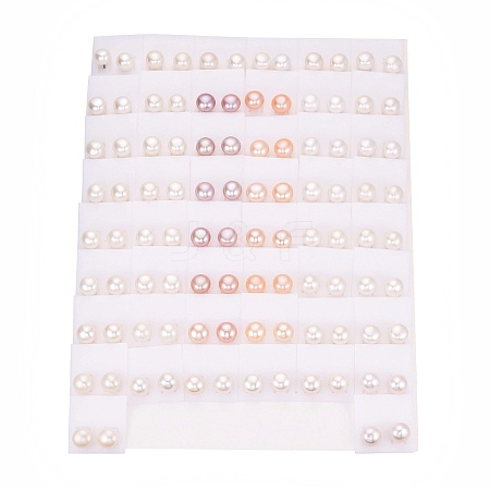 Natural Pearl Stud Earrings PEAR-N020-13A-01-1