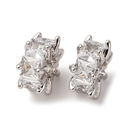 Brass Micro Pave Cubic Zirconia Beads KK-CJC0013-07P-RS-1