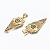 Brass Micro Pave Cubic Zirconia Pendants ZIRC-N039-156-NF-3