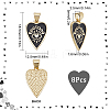 SUNNYCLUE 8Pcs Brass Enamel Pendants ZIRC-SC0001-24-2