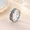 Retro 201 Stainless Steel Enamel Finger Rings for Men FS-WG366A7-10-1