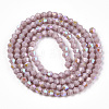 Opaque Solid Color Electroplate Glass Beads Strands LS-EGLA-A039-P2mm-L13-2