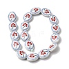 Hand Painted Oval Porcelain Beads PR-CBA03B0-01B-4