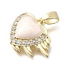 Brass Micro Pave Cubic Zirconia Pendants KK-P336-40G-01-2