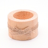 Natural Pine Wood Candle Holder AJEW-WH0188-59B-1