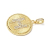 Brass Micro Pave Clear Cubic Zirconia Pendants KK-L253-17G-H-2
