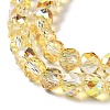 Half Golden Plated Electroplate Beads Strands EGLA-H104-08A-HP01-3