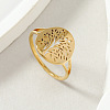 Tree of Life 201 Stainless Steel Finger Rings FS-WG3B6B9-01-1