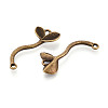Tibetan Style Alloy Leaf  Links Connector Charmss PALLOY-T094-11AB-2