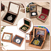Wooden Badge Packing Magnetic Boxes CON-WH0085-229A-5