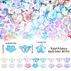 540Pcs 9 Colors UV Plating Iridescent Acrylic Bead Caps OACR-SP0001-04-2