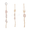 Elecrelive 3Pcs 3 Style Irregular Gemstone Hanging Pendant Decoration HJEW-EL0001-09-1