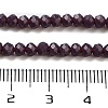 Opaque Solid Color Crystal Glass Rondelle Beads Strands EGLA-F049A-08-4