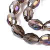 Electroplate Transparent Glass Beads Strands GL-N002-01A-A17-3