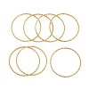 7Pcs PVD Vacuum Plating 304 Stainless Steel Textured Bangles Set for Women BJEW-A011-12D-G-3