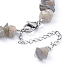 Natural Labradorite Chip Bracelets BJEW-JB04489-03-3