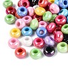AB Plating Opaque Acrylic European Beads OACR-Q200-23-1