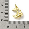 Moon Rack Plating Brass Micro Pave Cubic Zirconia Pendant KK-H485-33G-01-3