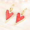Valentine's Day Heart Brass Micro Pave Clear Cubic Zirconia Hoop Earrings EJEW-Z164-10G-01-3