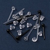 200Pcs 2 Colors Eco-Friendly Plastic Stud Earring Findings KY-YW0001-19-2