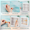 2-Tier Transparent Plastic Wall-Mounted Action Figures Display cases ODIS-WH0020-89-4