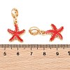 Alloy Enamel European Dangle Charms AL-CBAC2D3-02G-01-3