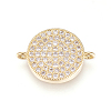 Brass Micro Pave Cubic Zirconia Links ZIRC-L078-032G-NR-1