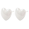 Hypoallergenic Bioceramics Zirconia Ceramic Heart Stud Earrings EJEW-C065-02-3