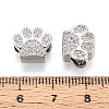 Brass Micro Pave Cubic Zirconia European Beads ZIRC-T002-101-5