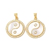 Brass Micro Pave Cubic Zirconia Pendants KK-B083-11G-1