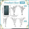 2Pcs 2 Styles Flower Alloy Rhinestone Ornament Accessories DIY-FG0008-05B-2