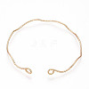 Brass Wavy Open Cuff Bangle Making KK-N258-02G-1
