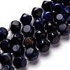 Natural Blue Tiger Eye(Dyed & Heated) Beads Strand G-M367-31A-1