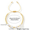 French Style Brass Round Beads Braided Bead Bracelets for Women CU2668-4