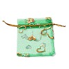 Heart Printed Organza Bags OP-R022-7x9-13-1