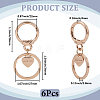 6Pcs Alloy Keychain Clasps FIND-SC0014-43LG-2