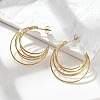 Multilayer C-Shaped 304 Stainless Steel Stud Earrings LS-EJEW-Z098-28G-2