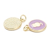 Brass Enamel Pendants ZIRC-J041-02A-2