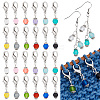 120Pcs 12 Colors Round Glass Pendant Stitch Markers HJEW-NB00017-1