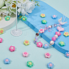 60Pcs Two Tone Opaque Acrylic Beads SACR-SP0001-07-4